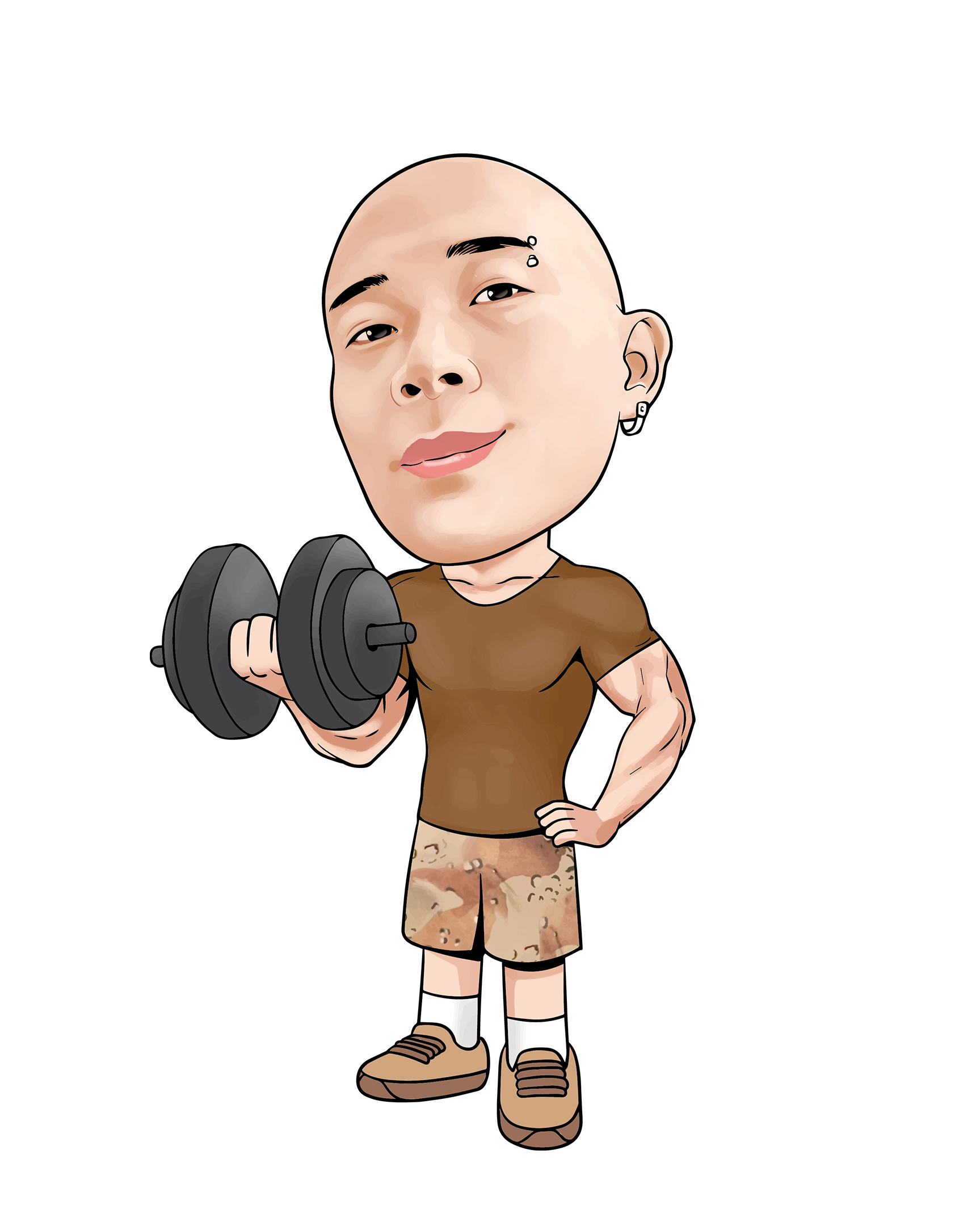 일러스트형 캐리커처 (AI)간판,로고용