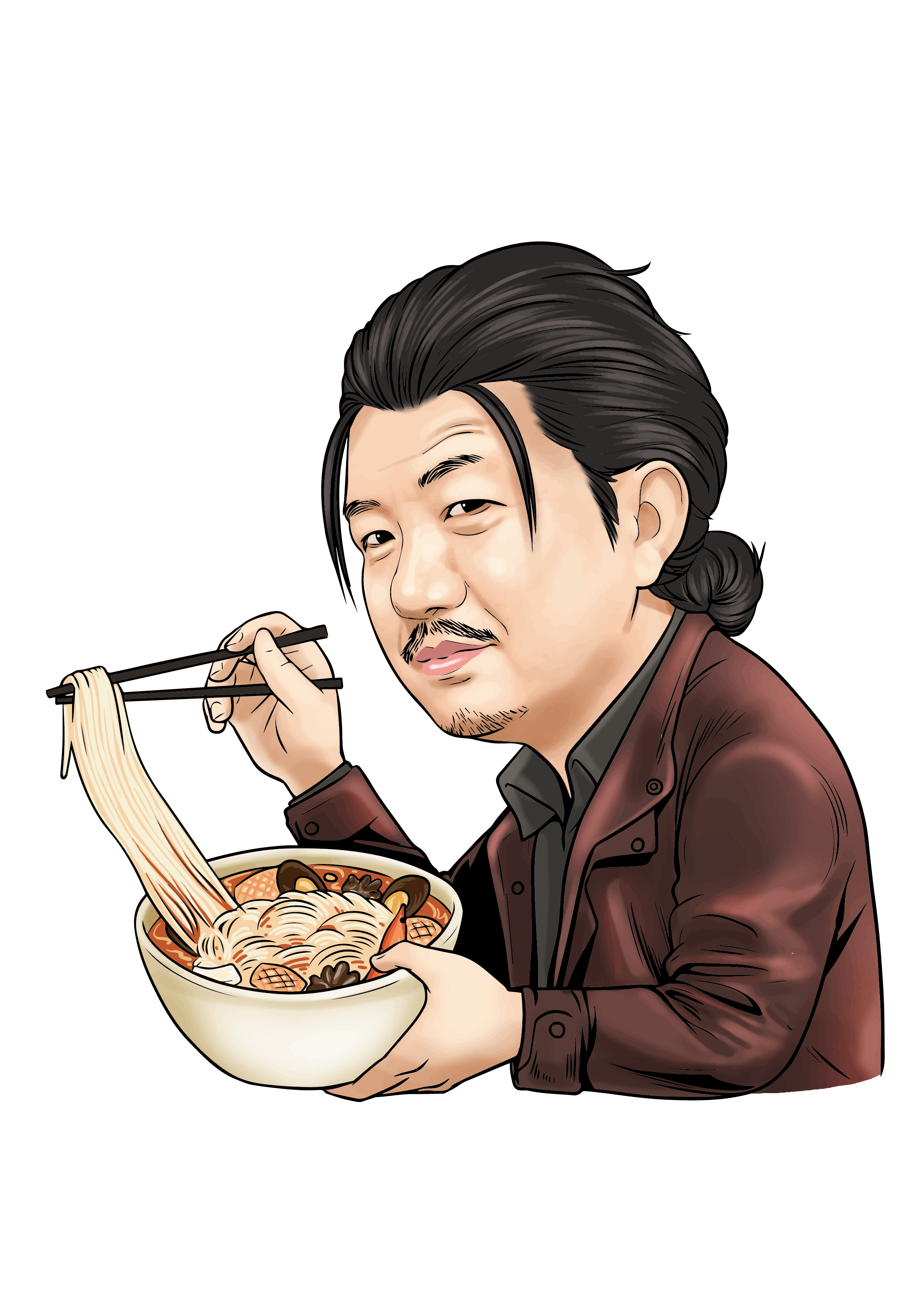 일러스트형 캐리커처 (AI)간판,로고용