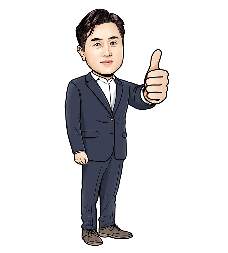 일러스트형 캐리커처 (AI)간판,로고용