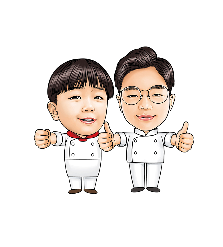 일러스트형 캐리커처 (AI)간판,로고용