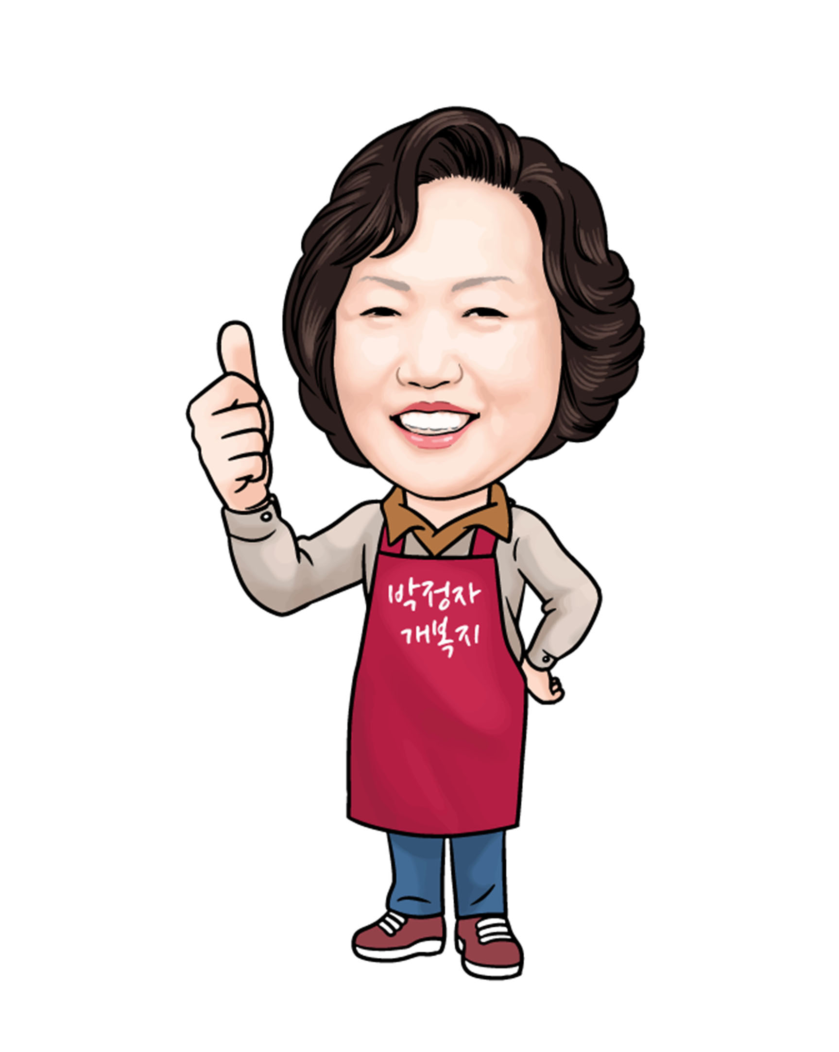 일러스트형 캐리커처 (AI)간판,로고용