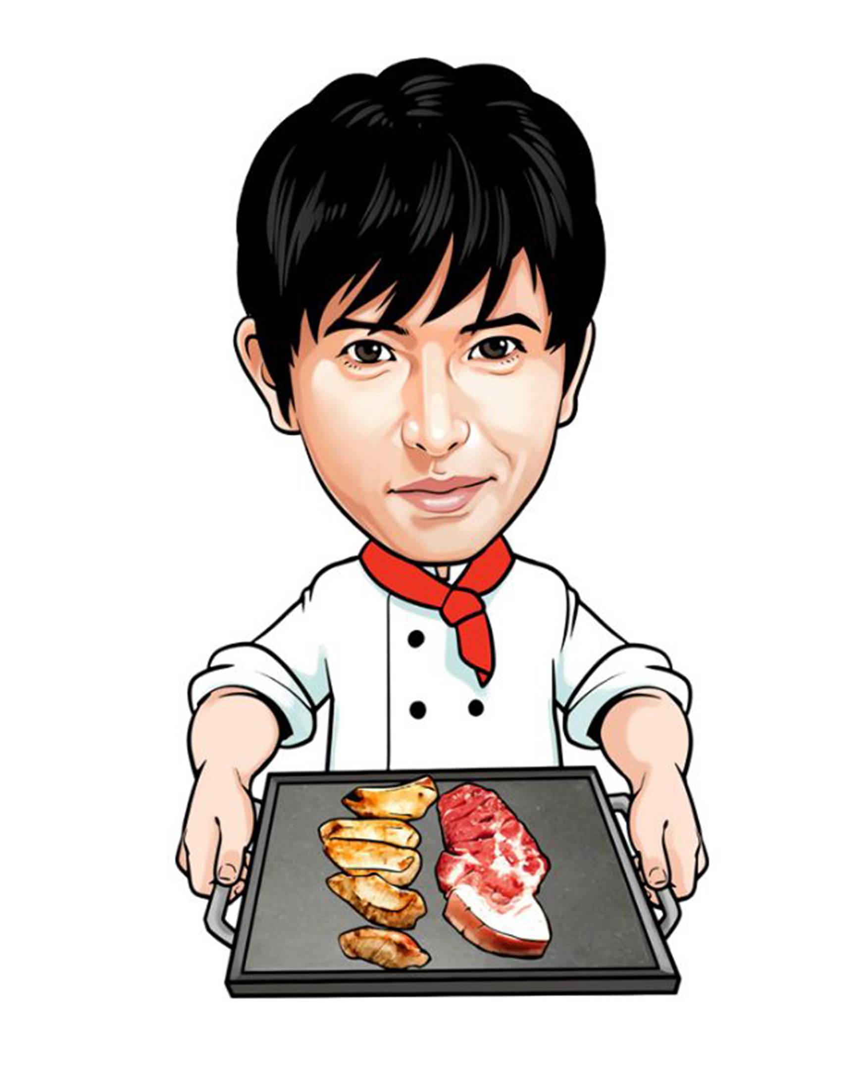 일러스트형 캐리커처 (AI)간판,로고용